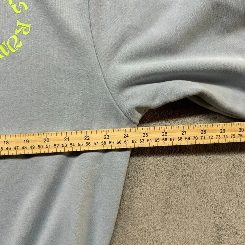 Adidas Sweatshirt Unisex Sky Blue Large Crew Neck Running Gym Fitness Workout